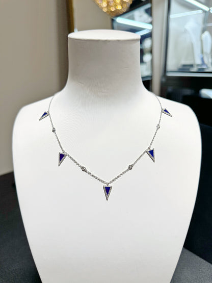 Lapis & Diamonds Necklace