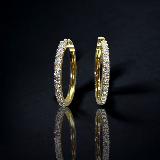 1.73 Hoops Diamond Earrings