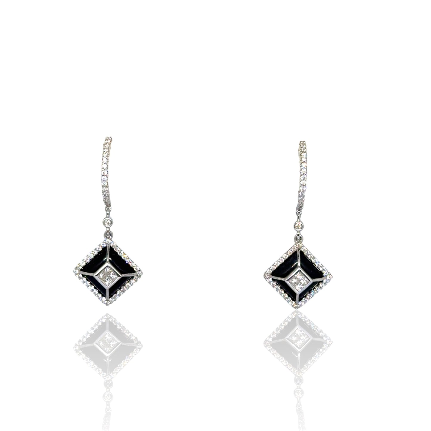 Onyx & Diamonds Earring