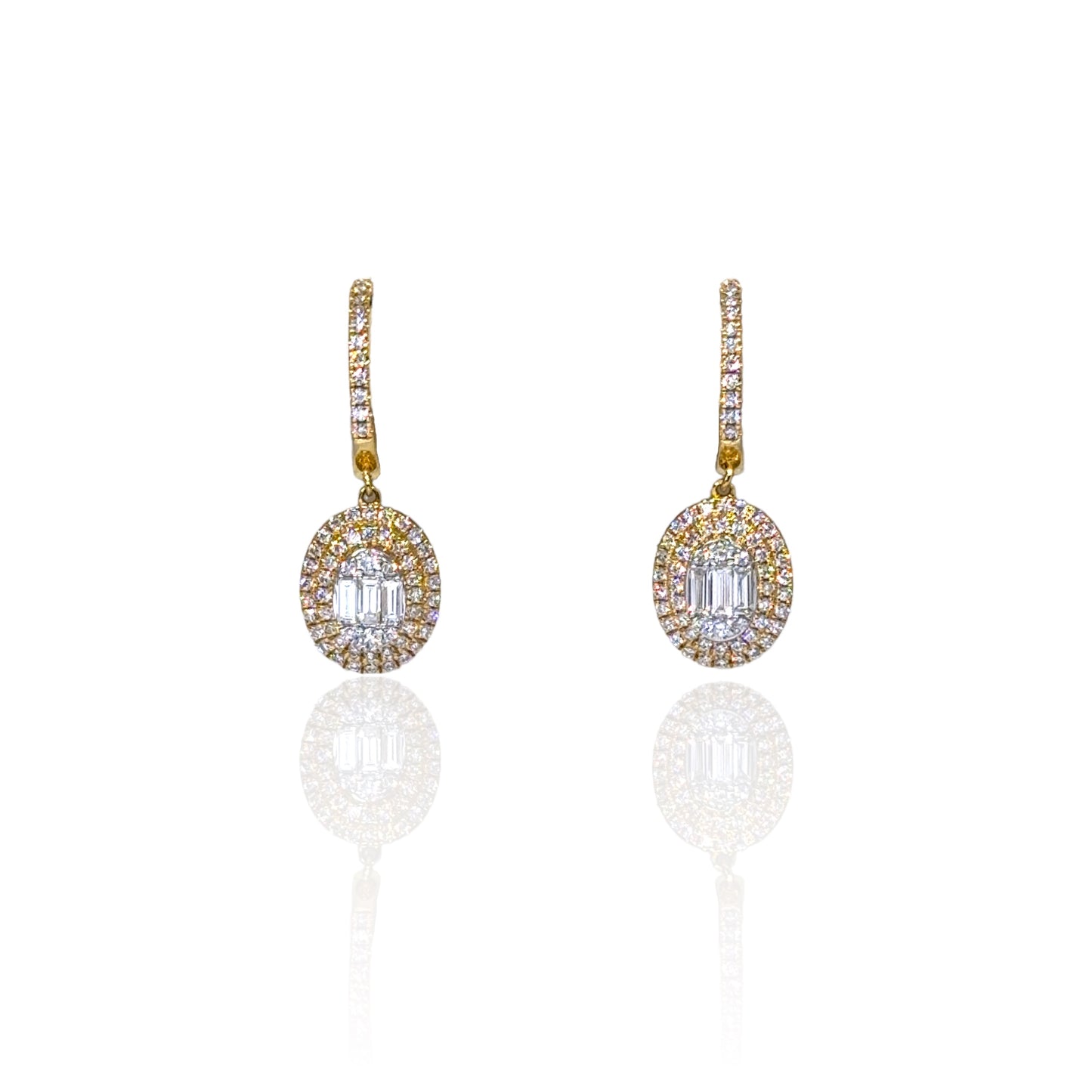 Illusion Double Halo Diamond Earrings