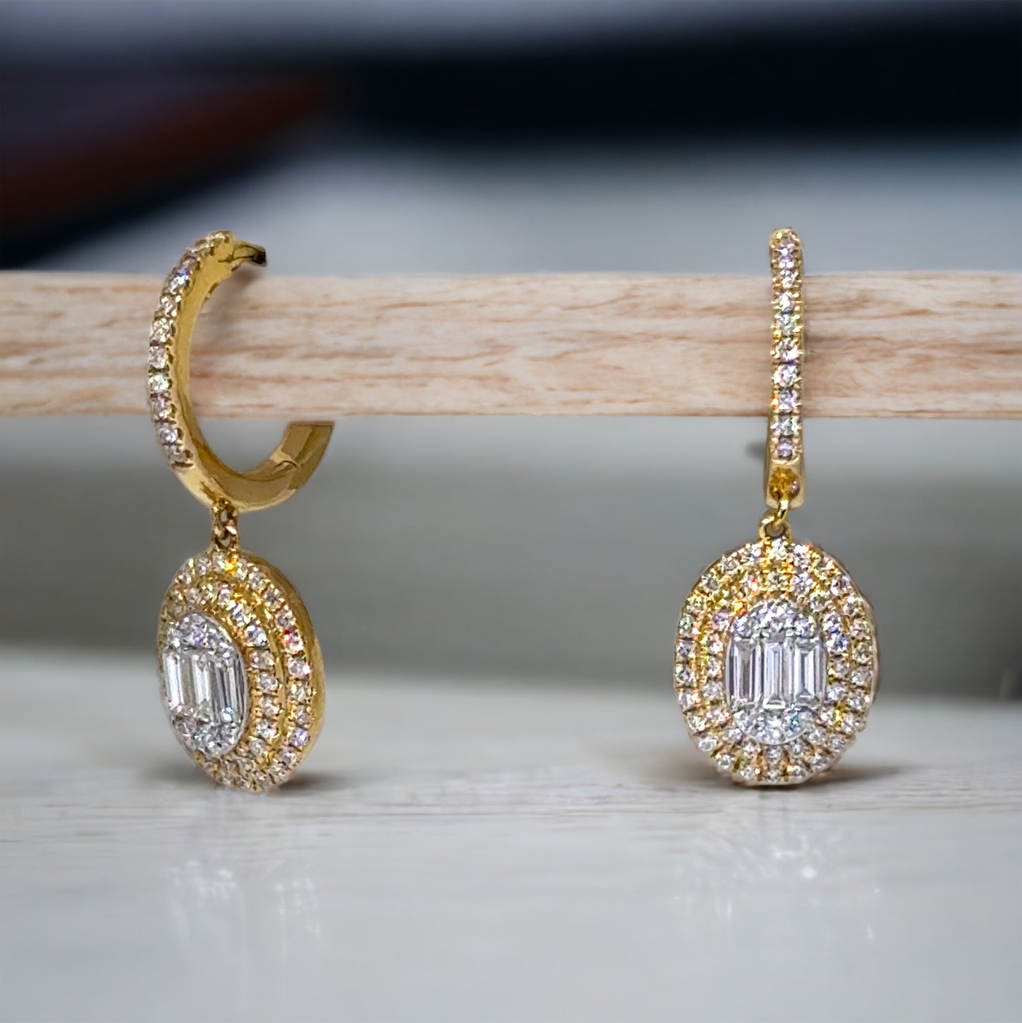 Illusion Double Halo Diamond Earrings