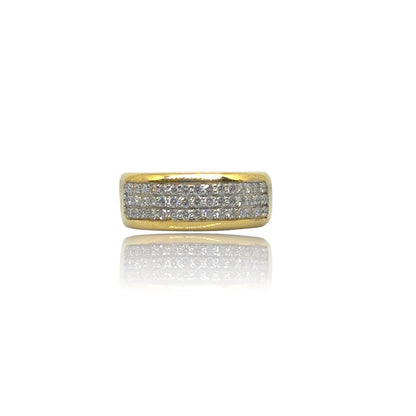 3 Row Pave Diamond ring