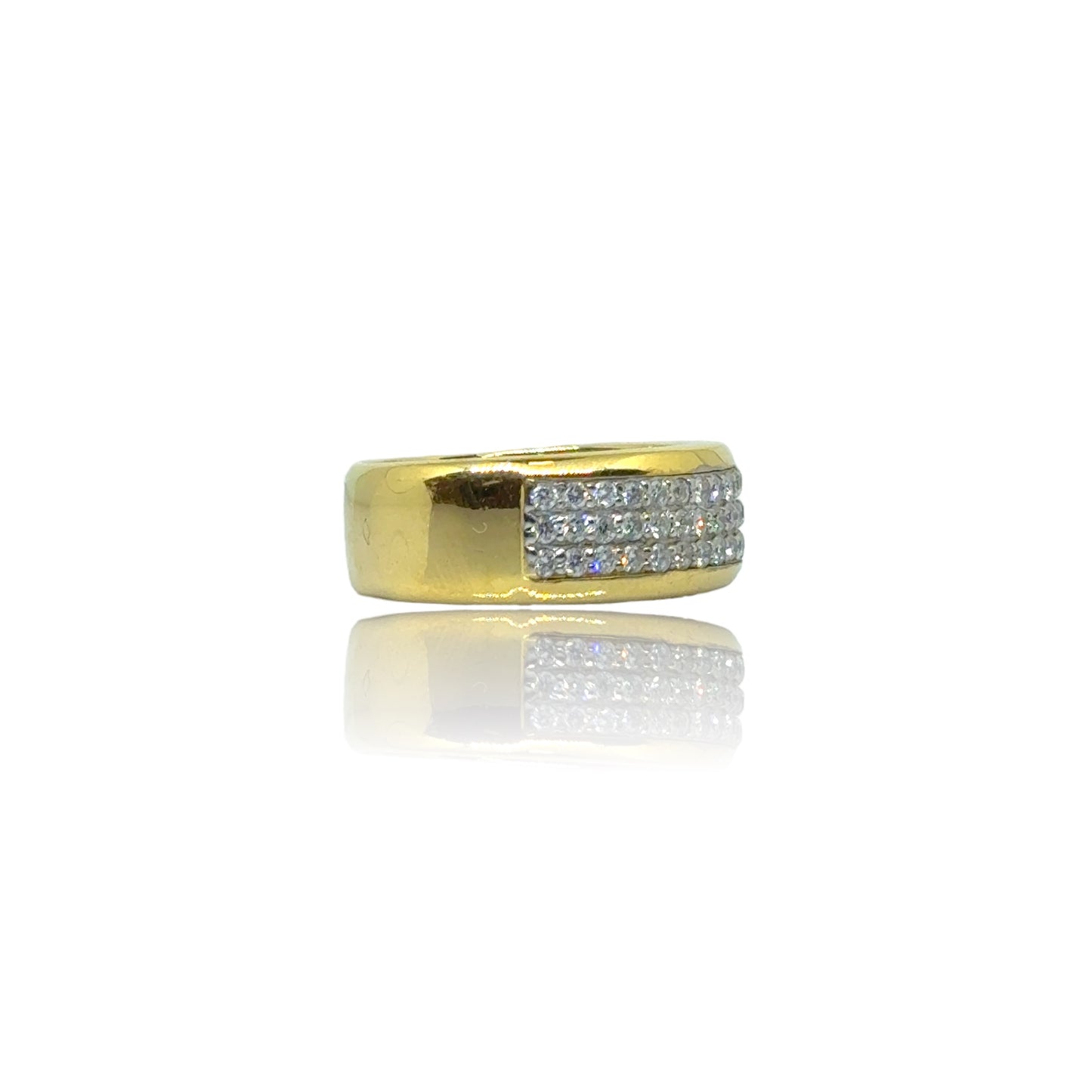 3 Row Pave Diamond ring