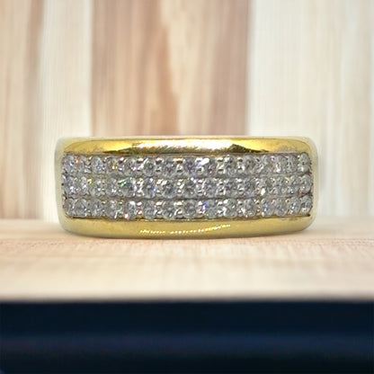 3 Row Pave Diamond ring