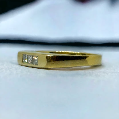 Rectangular Shape with Princess Cut Diamonds