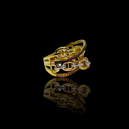 Chain D'ancre Enchainee Ring