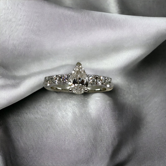 1.01 CT Pear Shape (LG) Diamond Ring