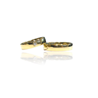 5mm Comfort Fit Wedding Rings With Diamond