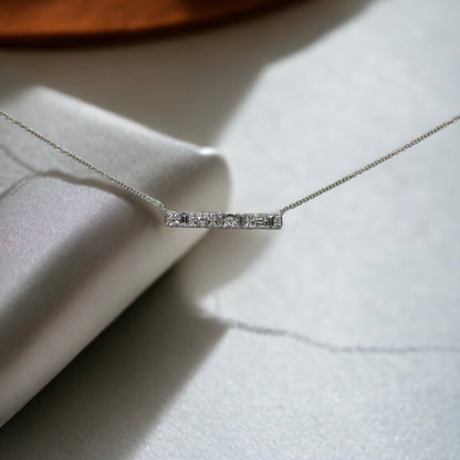 Diamond Bar Necklace