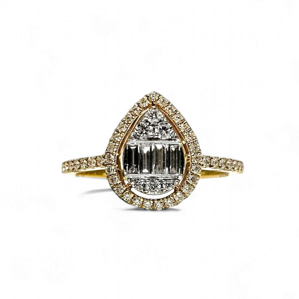 Teardrop Diamond Ring