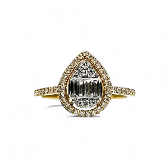 Teardrop Diamond Ring