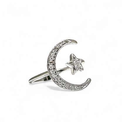 Star & Moon Diamond Ring