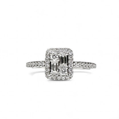 Halo Illusion Diamond Ring