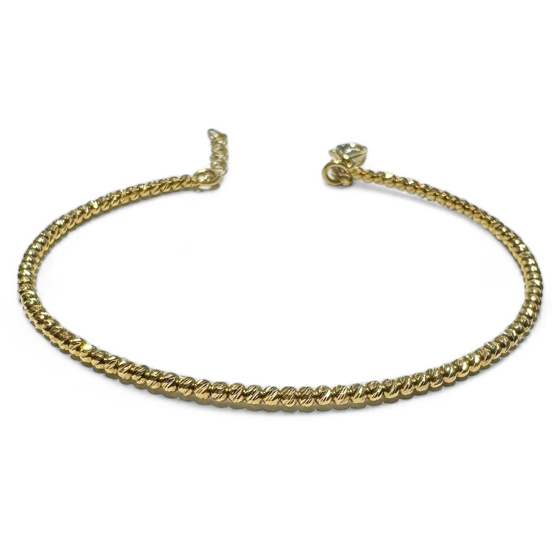 YELLOW GOLD BALL BANGLE