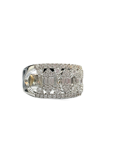 MARQUISE HALF ETERNITY DECO RING