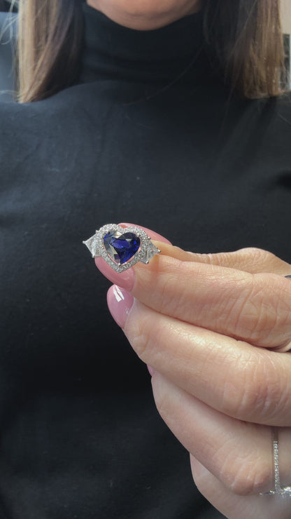 HEART SHAPED SAPPHIRE RING